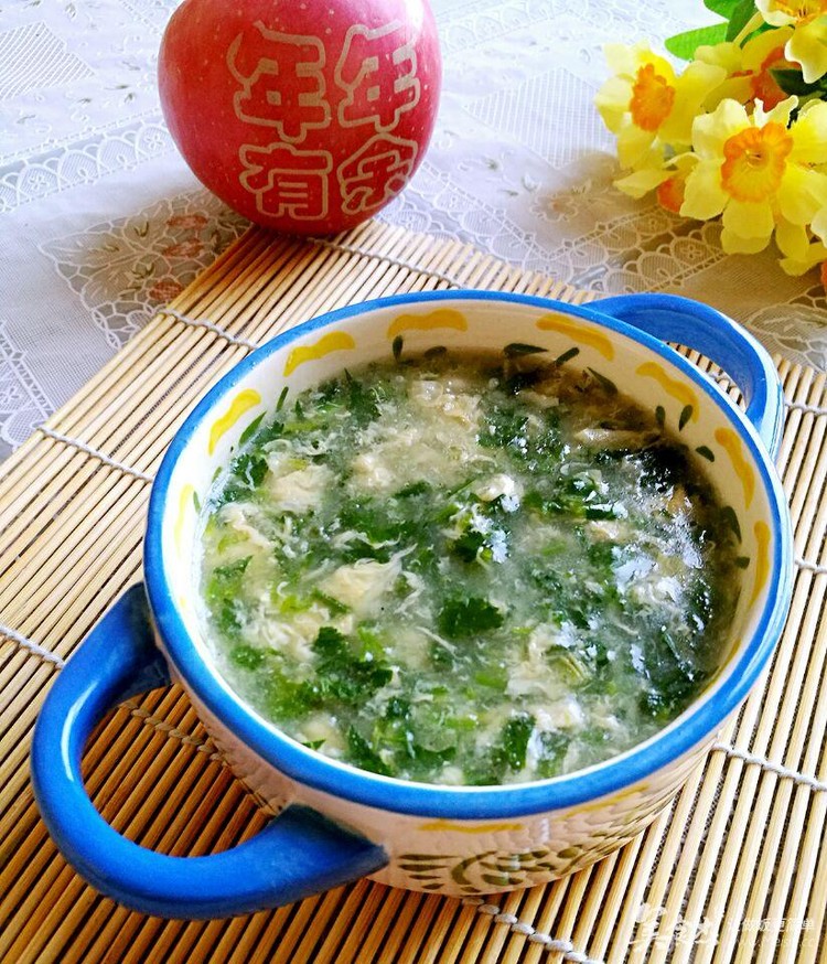 香菜的另类吃法----香菜蛋花汤