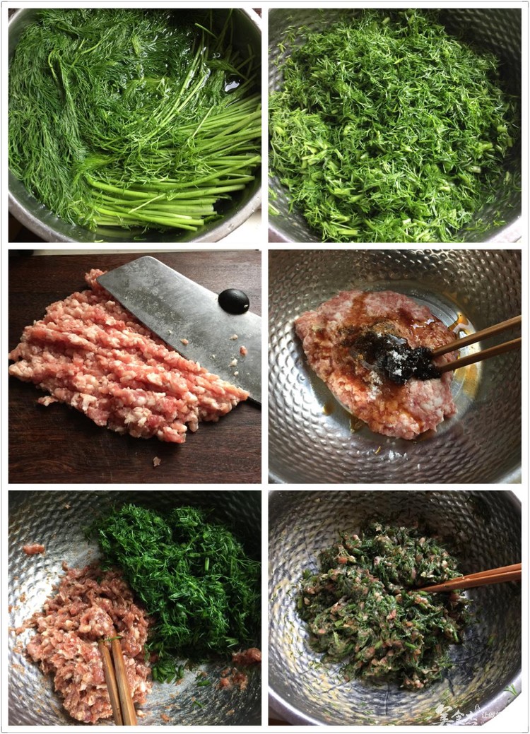 少許,主料:豬肉泥 250克,茴香 250克,雞蛋 1個一,製作茴香肉餡*******