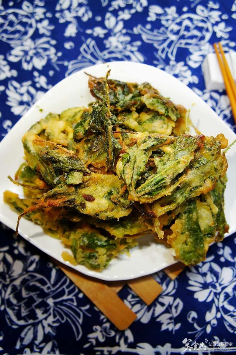 香酥脆的炸刺五加叶