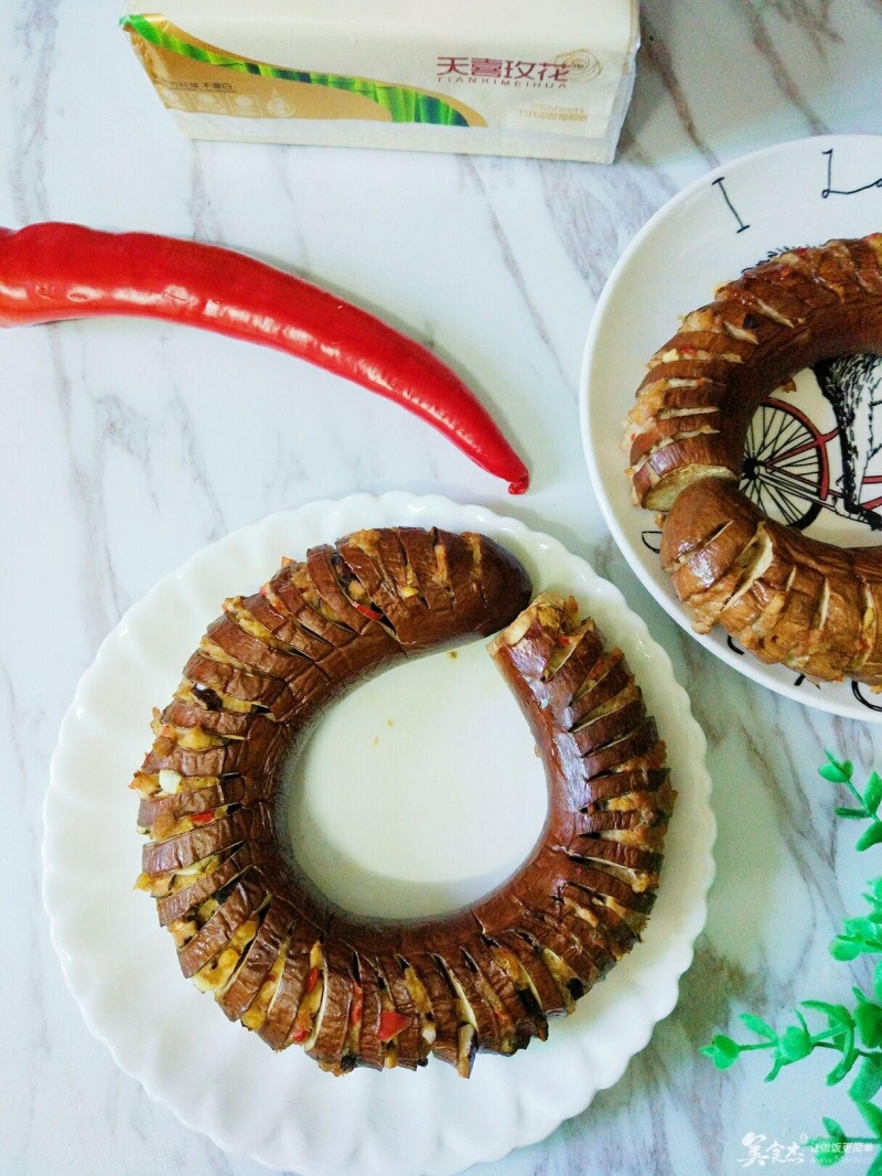 茄子的花样吃法创意酿茄子肉龙