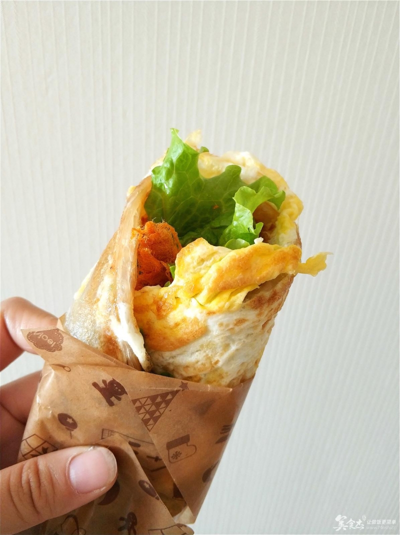 简单方便的营养早餐手抓饼