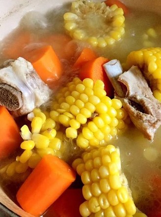 玉米胡萝卜排骨老火靓汤的做法