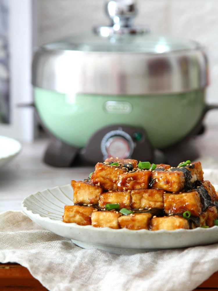 豆腐神仙吃法——照烧海苔豆腐