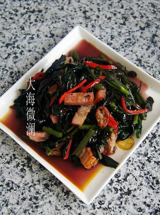 红苋菜炒肉的做法