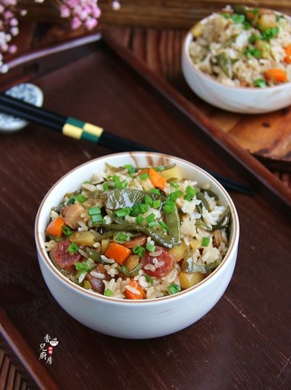 扁豆焖饭的做法