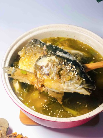 酸菜鱼头豆腐汤的做法