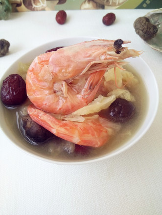 鲜虾香菇白菜汤的做法