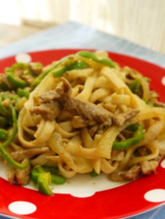 青椒肉丝拌面