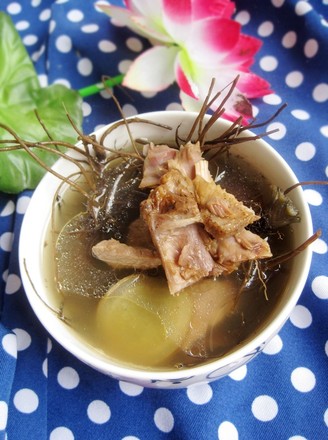 土茯苓地胆头煲鸭汤的做法
