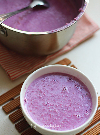 紫薯燕麦牛奶羹的做法