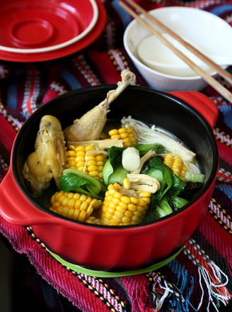 玉米棒土鸡汤的做法