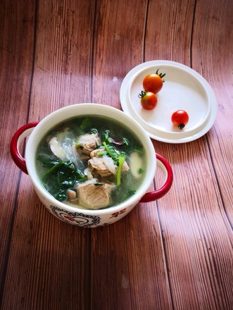 砂锅排骨小白菜粉丝汤的做法