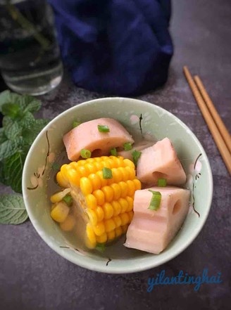 莲藕玉米骨头汤的做法