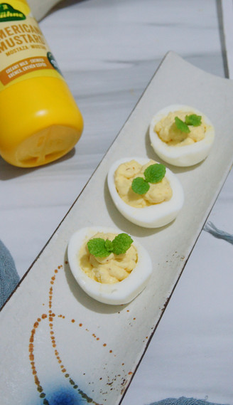 芥末沙拉鸡蛋的做法