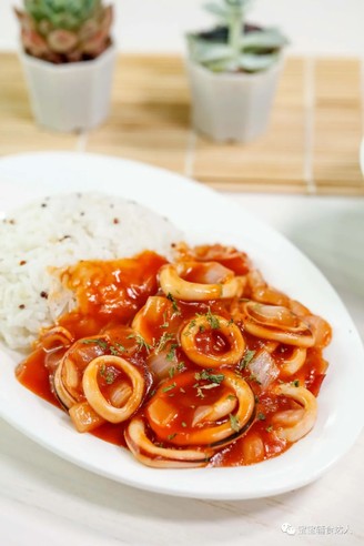 鱿鱼盖饭【宝宝辅食】