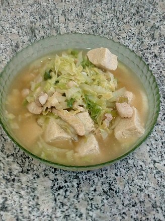 五花肉白菜炖冻豆腐