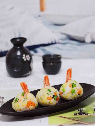 阿根廷红虾时蔬二米饭团的做法
