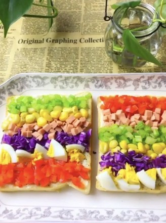 彩虹吐司沙拉的做法