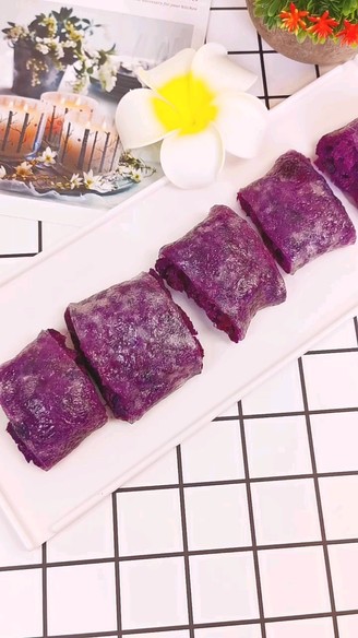 紫薯水晶卷的做法