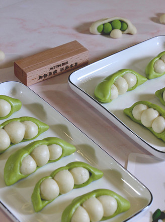 美食烹饪教程——菠菜汁豌豆馒头的做法