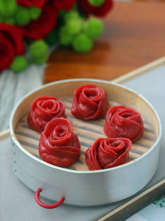 玫瑰蒸饺的做法