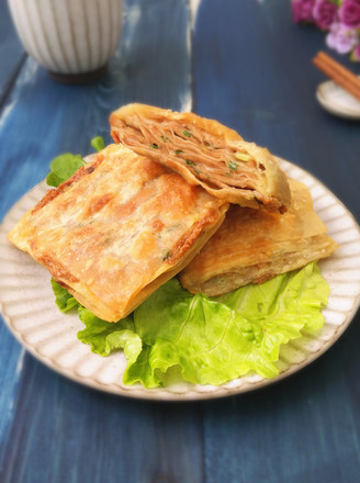 馄饨皮千层肉饼