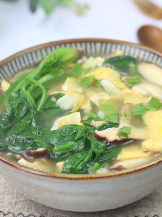 鸡蛋香菇菠菜汤的做法