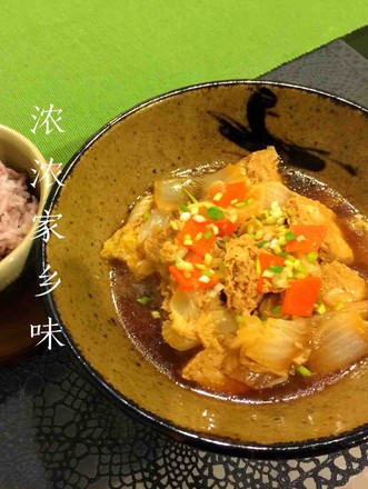 小白菜炖冻豆腐的做法