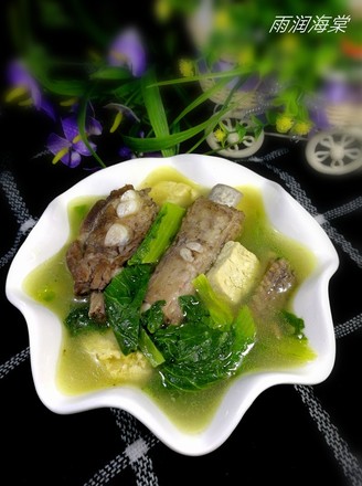 小白菜冻豆腐排骨汤的做法