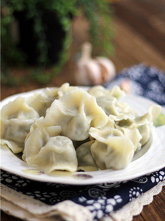 荠菜猪肉鸡油水饺