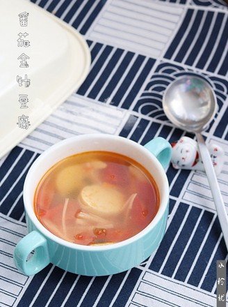 番茄金针豆腐汤的做法