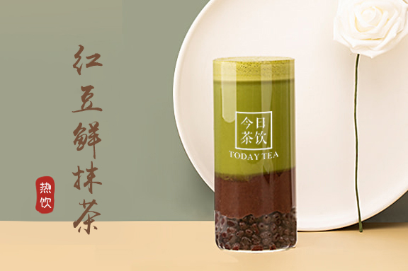 秋冬热饮 红豆鲜抹茶的做法